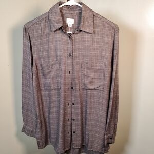 A New Day Black and White Plaid Shirt